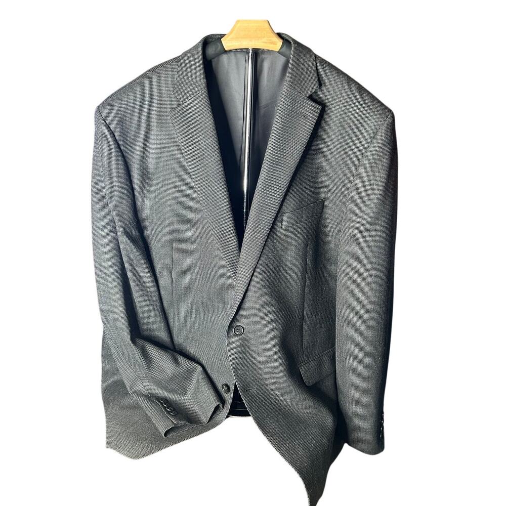 Ralph Lauren 100% Wool size 50L Gray & Black Sports coat suit Jacket